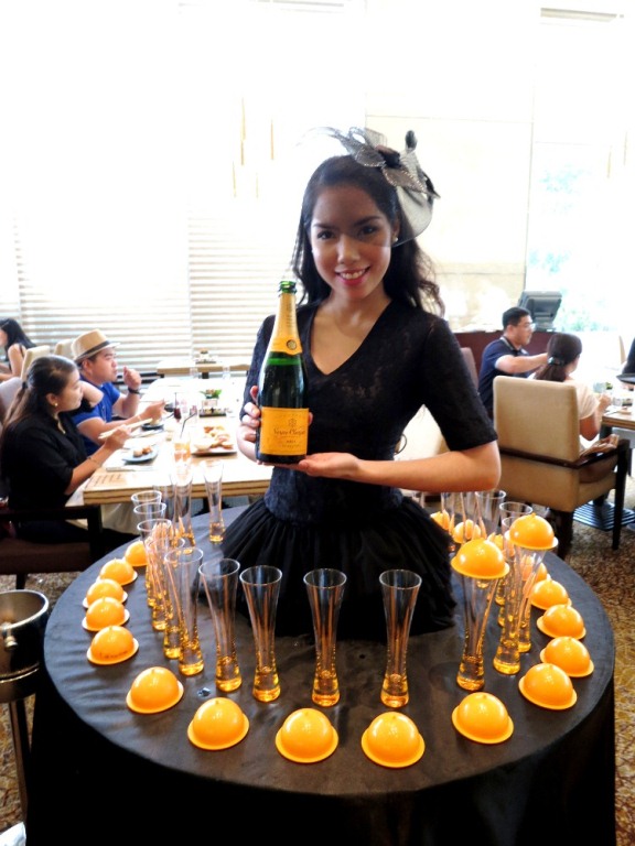 The Veuve Clicquot "champagne lady" will ensure you have a bubbly time