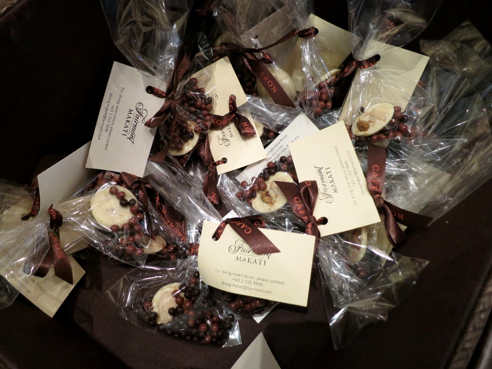 Sweet disposition: Each one is given more sweet treats on their way out to take home.. a really nice touch to cap of the meal