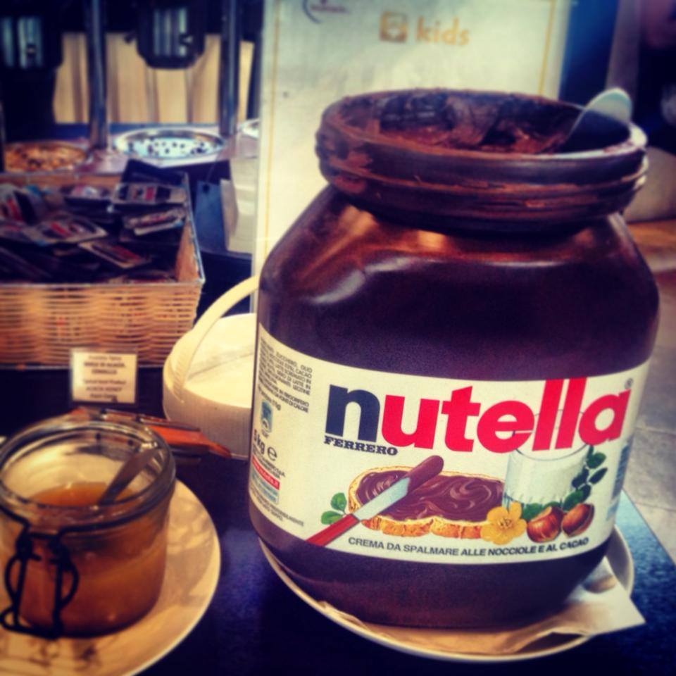 Where else can you find a 5kg jar of Nutella for BREAKFAST? Only in Italy! :)
