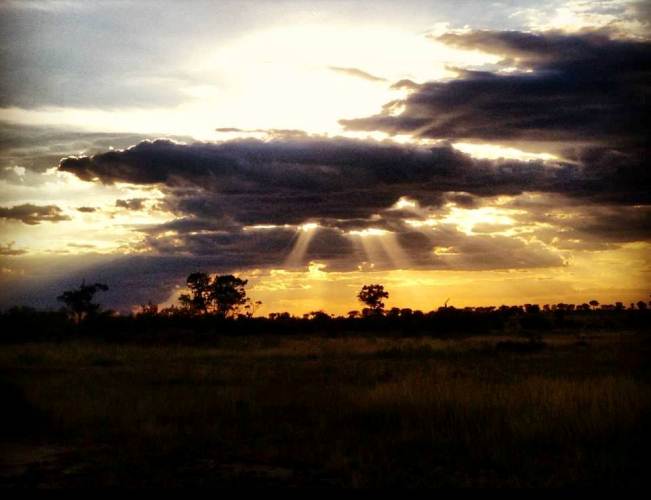 God, is that you? Just one of the daily awesome African sunsets at the Serengeti