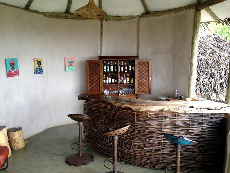 The bar is created from native materials