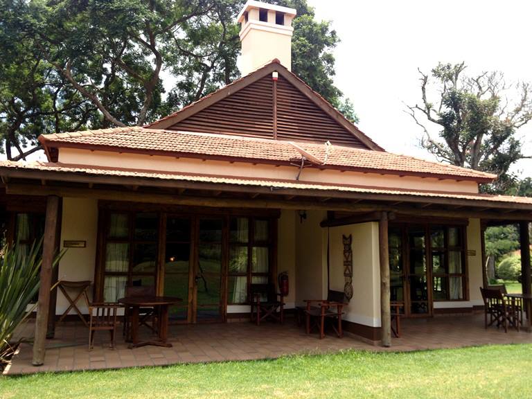 Spacious, sprawling rooms named after wild animals in Swahili, are housed in cottages with interiors that are both colonial and rustic. This was where we stayed; my room was on the left and Christine's on the right.