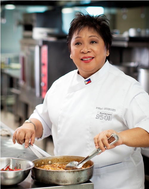 Chef Myrna Segismundo in her element at the Peninsula Manila (Photo courtesy of the Peninsula Manila)