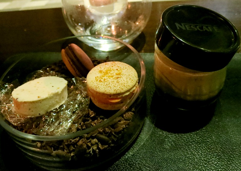 I don't normally drink instant coffee but wow what a fantastic rendition of Nescafe! Along with truffle polvoron and macarons made from local Malagos chocolate and local bignay berry from Davao
