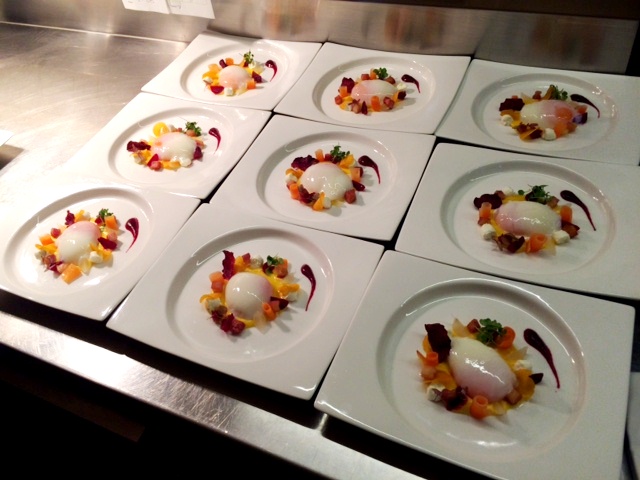 Rob gave us a tour of the kitchen and all the colors of the organic egg dish are so beautiful when plated all together