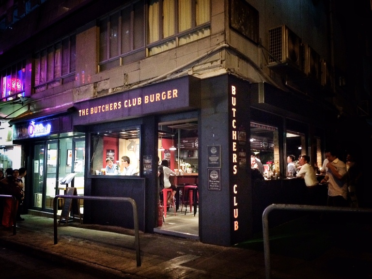 Butcher's Club in Wan Chai-- no reservations- you just walk in, queue and enjoy your burger