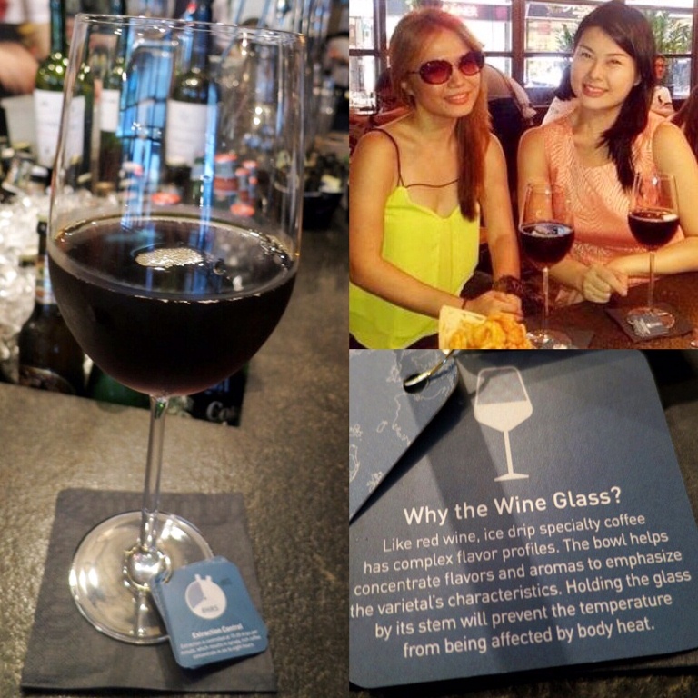 I usually have the ice specialty drip coffee while I'm there- which is served in a wine glass- as well as the curly fries! Here I am with Jin Perez aka Jin Loves To Eat