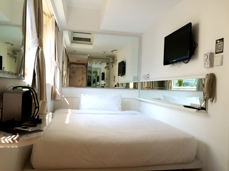 This was my room at the Mini Hotel Central. It's small but cozy enough for me!