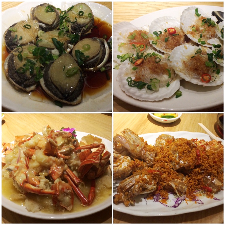 So our restaurant of choice was the lovely Sea King Garden, and the end results are these! The freshest abalone, scallops, lobster and razor clams! Amazing!