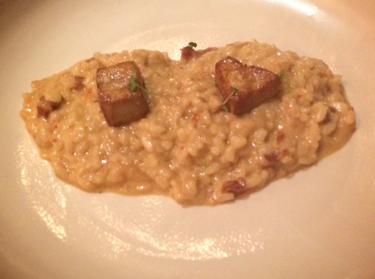 Foie Gras y Boletus Risoto is creamy Foie Gras and Porcini Mushrooms Risotto. Prep time is 15 to 20 mins, and priced P550/ person