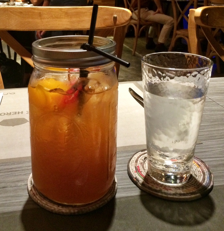 Yup, this is your friendly La Guapa or rose sangria... for 1!!! (P195/ 1pax; P695/ 3-4pax). Look how big it is compared to a glass of water for scale!