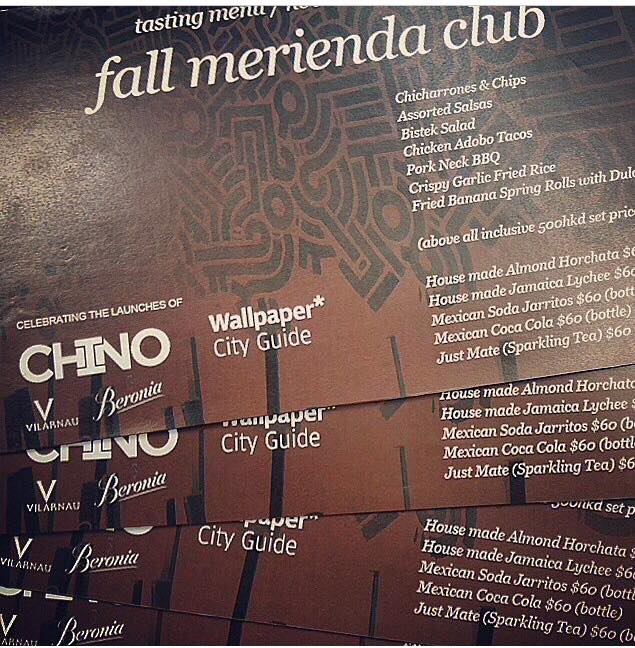 Fall Merienda Club Invitation and Menu designed by noted Hong Kong-based architect and blogger JJ Acuna aka The Wanderlister