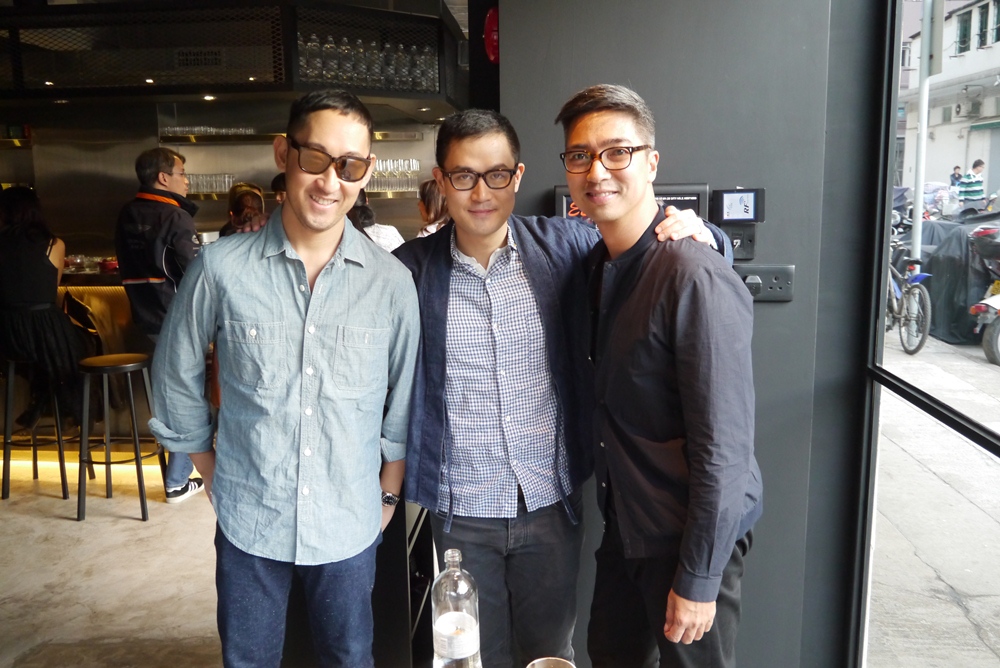 Maison Kitsune founder Masaya Kuroki, Fed Tan, Rafe Totengco