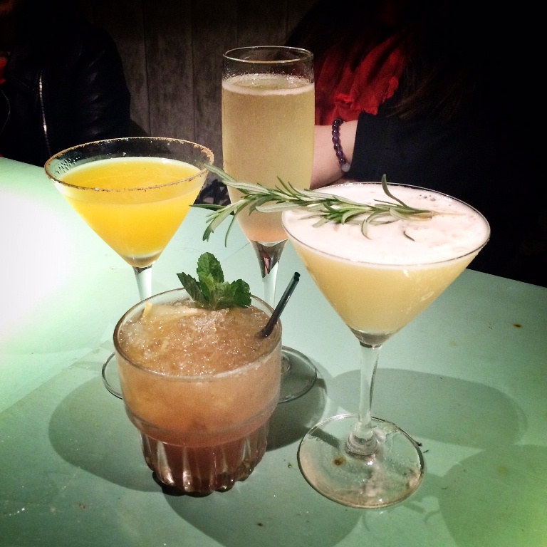 Lovely cocktails at Salon 10.. Capitano, The Narcissist, Bellini and Passion Fruit Margarita