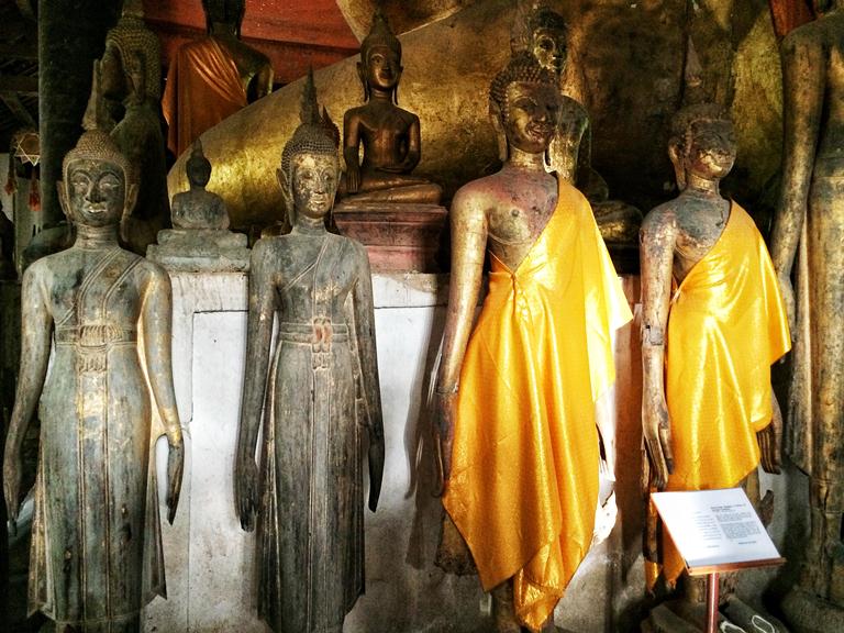 Pay attention to Buddhas' hands-- both arms down at sides, palms against thighs, reveal that they are calling for the rain.