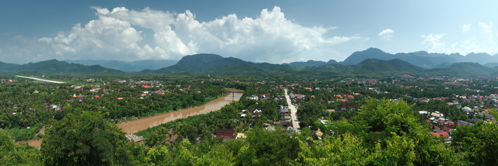 Panoramic view of Luang Prabang taken from Phousi Hill (Photo by Benh Lieu Song for Wikipedia)