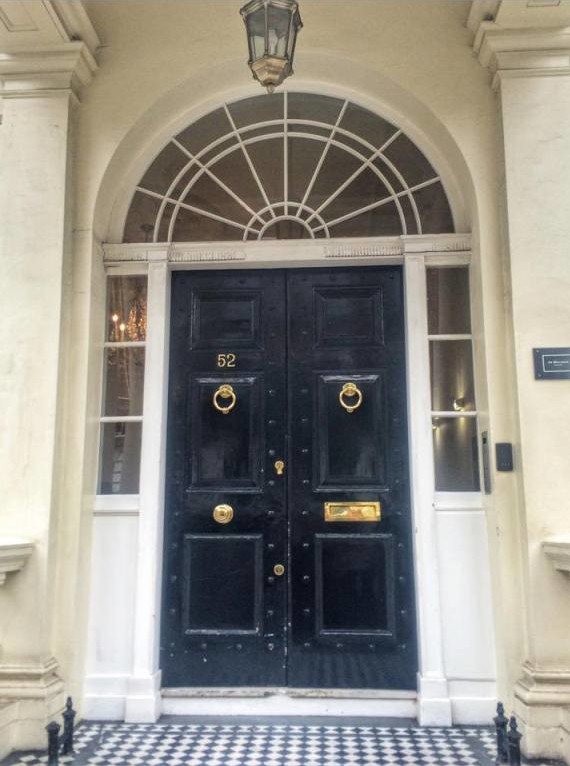 Entrance to the Jo Malone Townhouse on Sloane Street...