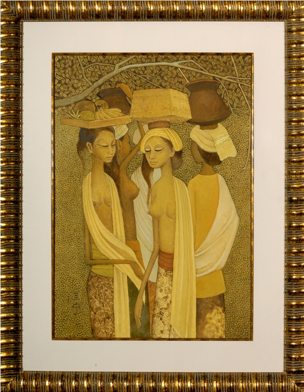 Cheong Soo Pieng - Going To The Market- St. Regis Singapore