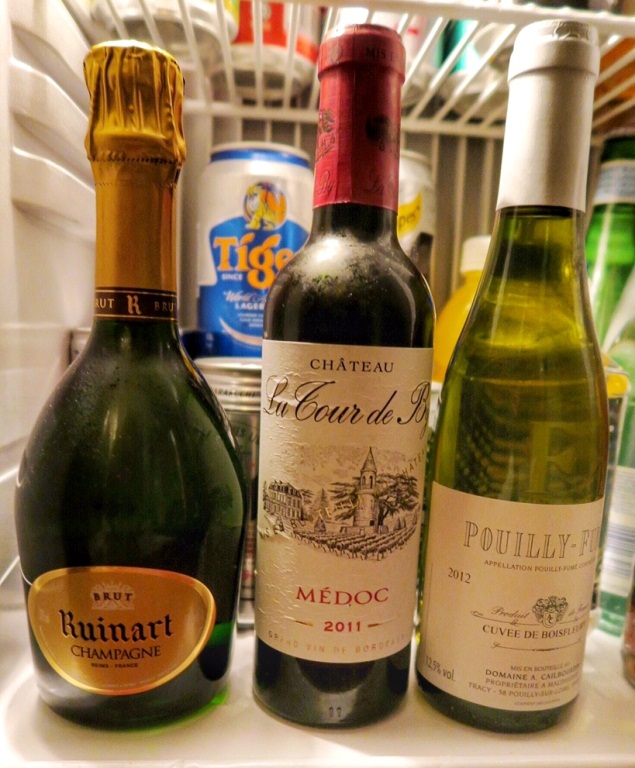 Lucky ducky! The Ruinart Brut (not sold elsewhere in Singapore) is available in the room's mini bar
