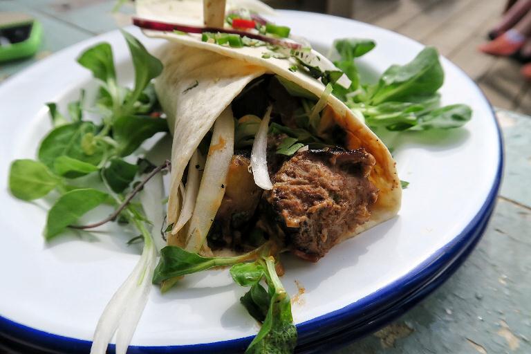Zoe's Ghana Kitchen- Sexy Suya Beef Wrap- Pop Brixton- London- United Kingdom 2