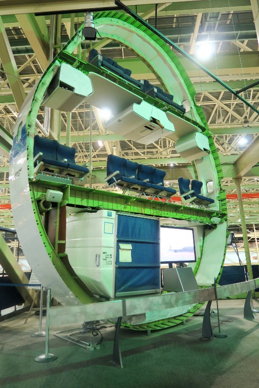 The framework of an airplane- Boeing Factory, Everett, Washington- Cathay Pacific-Boeing Delivery Flight
