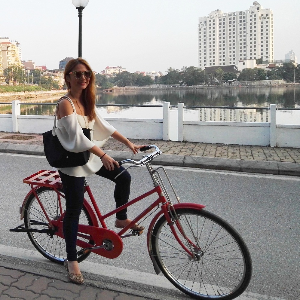Cheryl Tiu Biking Tay Ho (West Lake)- Hanoi- Vietnam