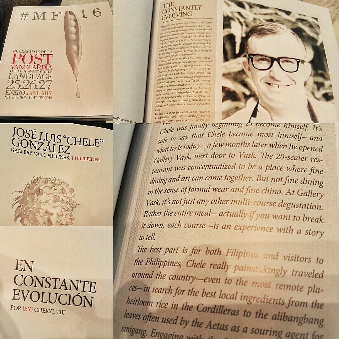 Chele Gonzalez- Madrid Fusion 2016 Book- Written by Cheryl Tiu