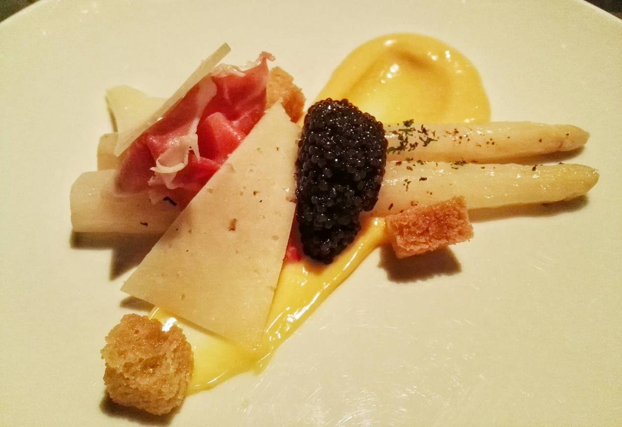 Eat Me- Bangkok, Thailand- White Asparagus with Manchego and Caviar- Cheryl Tiu
