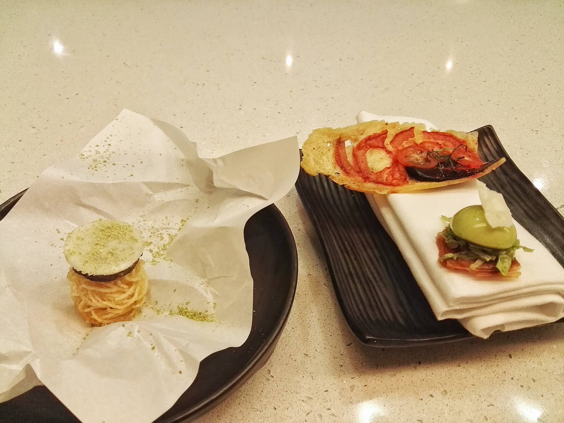 Himmel & Erde, Caesar Salad on Chicken Skin, Tomato Cracker with Fermented Garlic- Suhring- Suhring Twins- Bangkok- Thailand