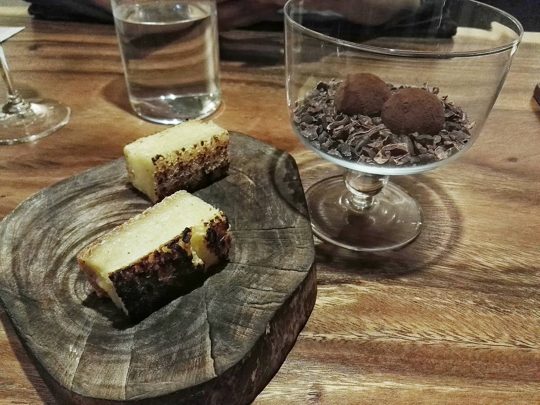 Torched Cassava Cake and Chocolate with Patis at Toyo Eatery by Jordy Navarra