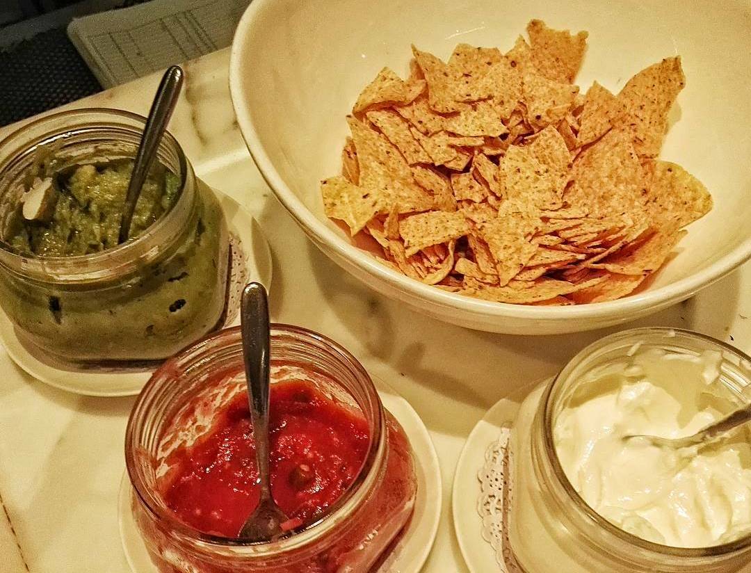 Corn Chips- Nachos with Salsa, Guacamole and Sour Cream- Cathay Pacific Business Class Lounge- The Bridge- Hong Kong International Airport