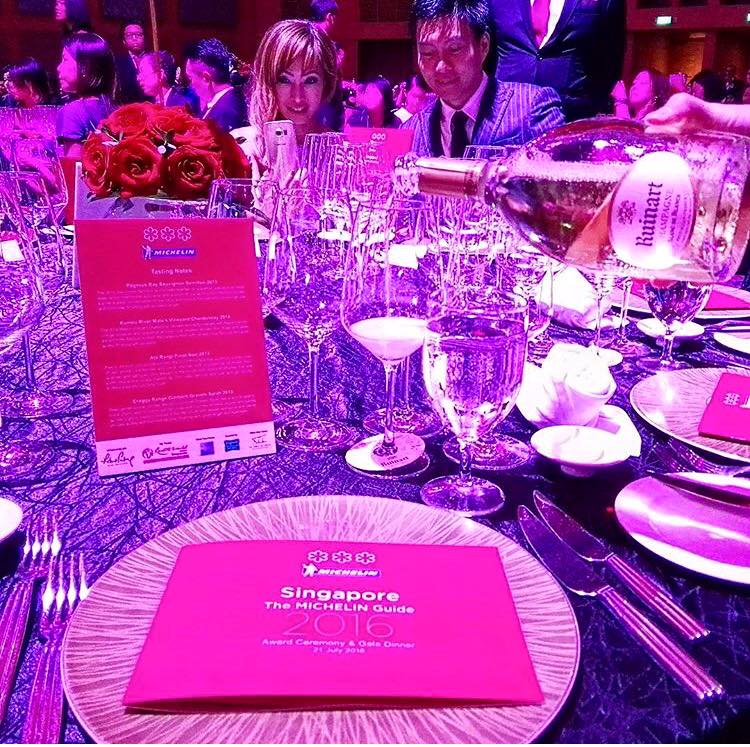 Dinner Set-Up at Michelin Singaproe Gala Dinner- Ruinart Official Champagne of Michelin Singapore Gala 2016- Resorts World Singapore