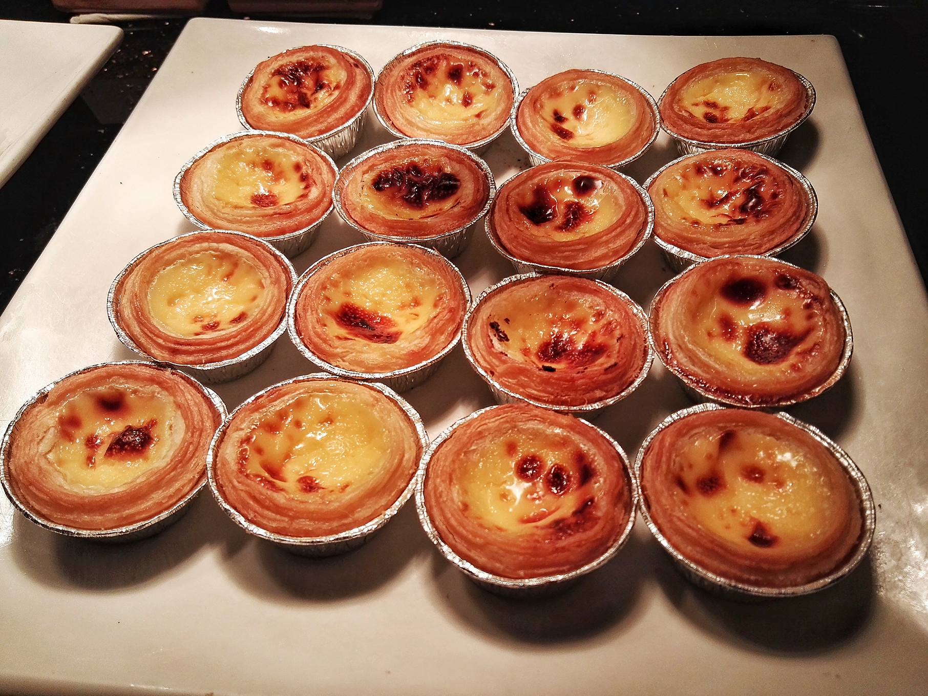Mini Portuguese Egg Tarts at Cathay Pacific Business Class Lounge- The Bridge- Hong Kong Airport
