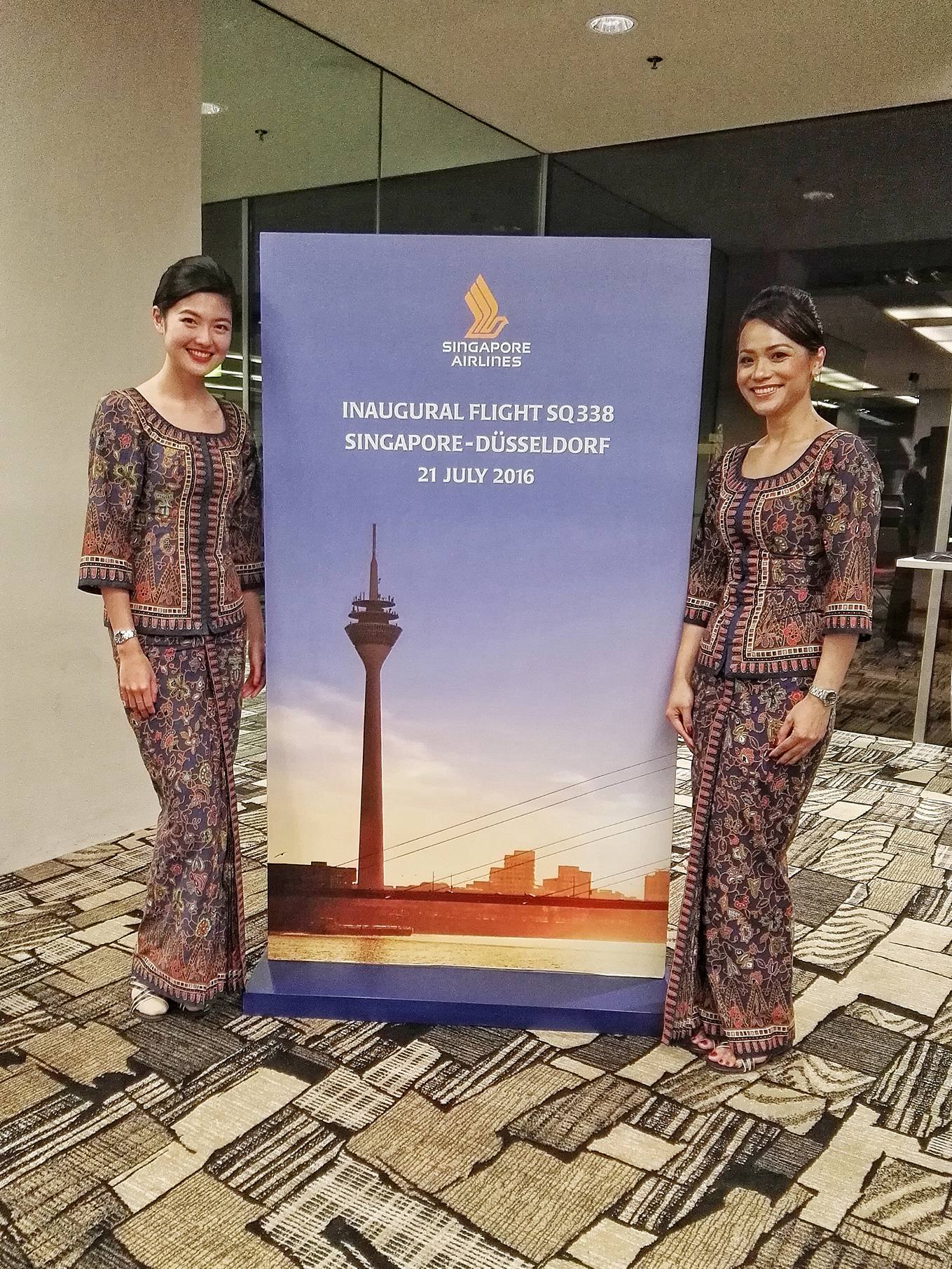Singapore Airlines' Inaugural Flight to Dusseldorf Germany, Changi Airport, Singapore