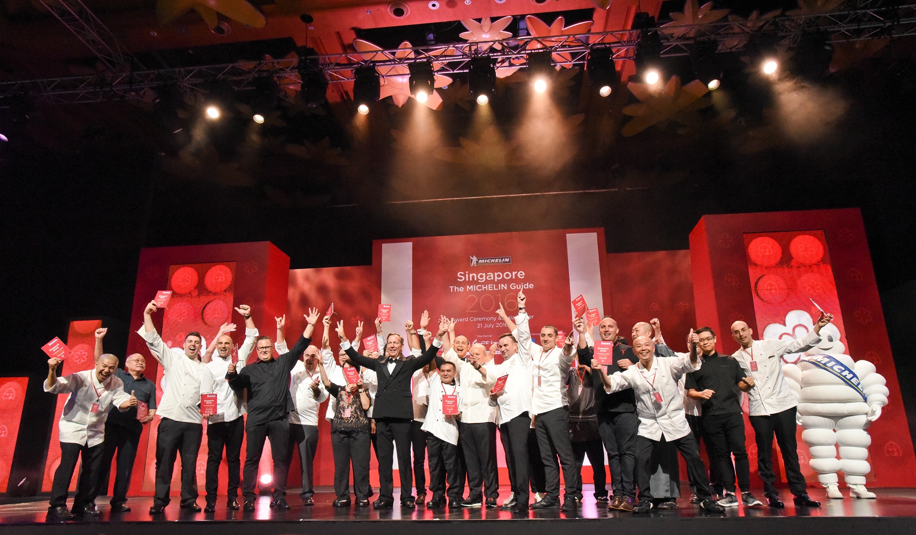 The chef recipeients of the Michelin stars for Singapore for 2016- Resorts World Sentosa