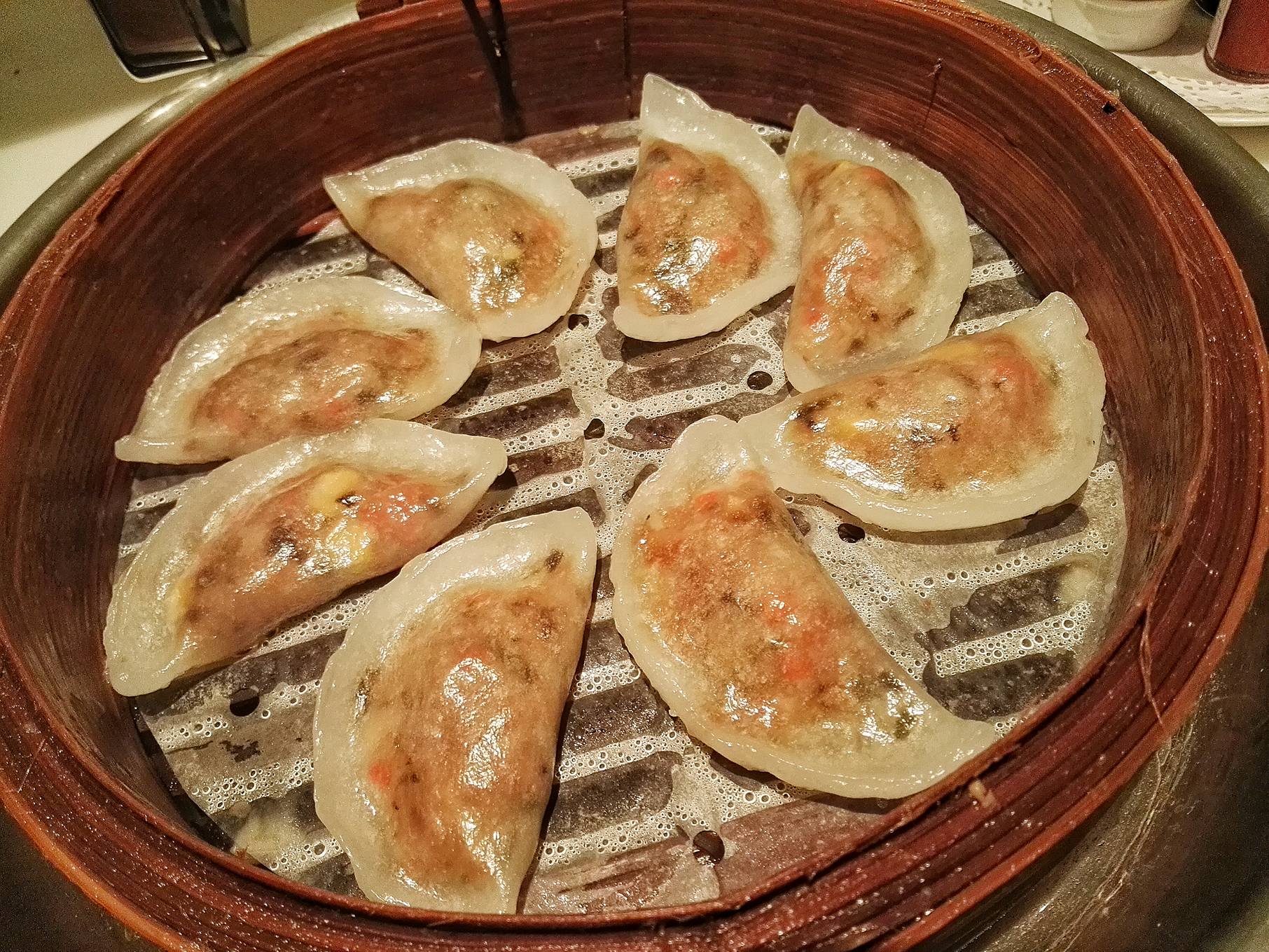 Vegetable Dumplings at Cathay Pacific Business Class Lounge- Hong Kong