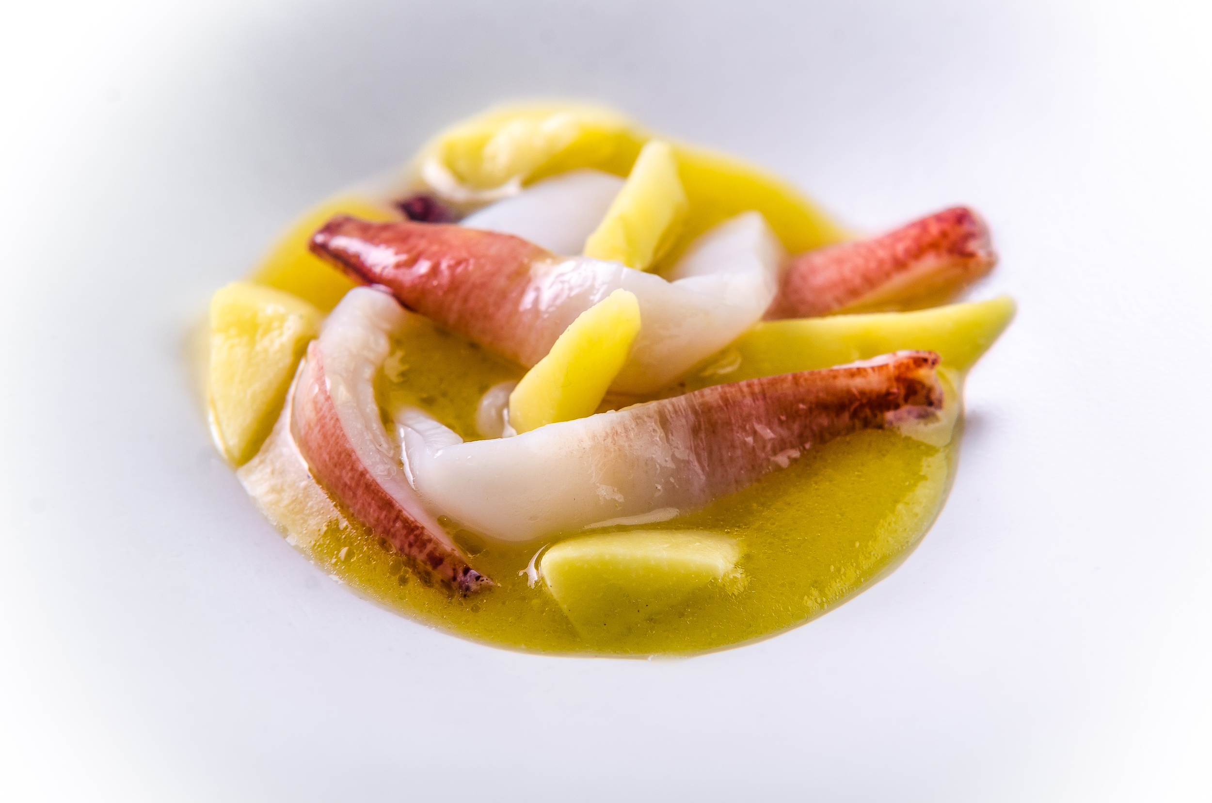 Escabeche: Elephant Clams, Mango, Fermented by Chele Gonzalez (Gallery Vask)