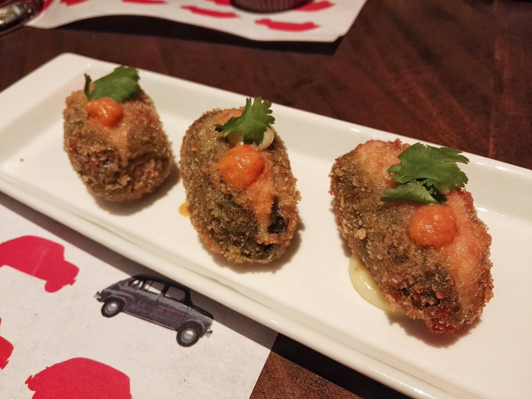 Croquetas don Julio- chorizo and cheese croquettes encased in jalapeno! PHP375