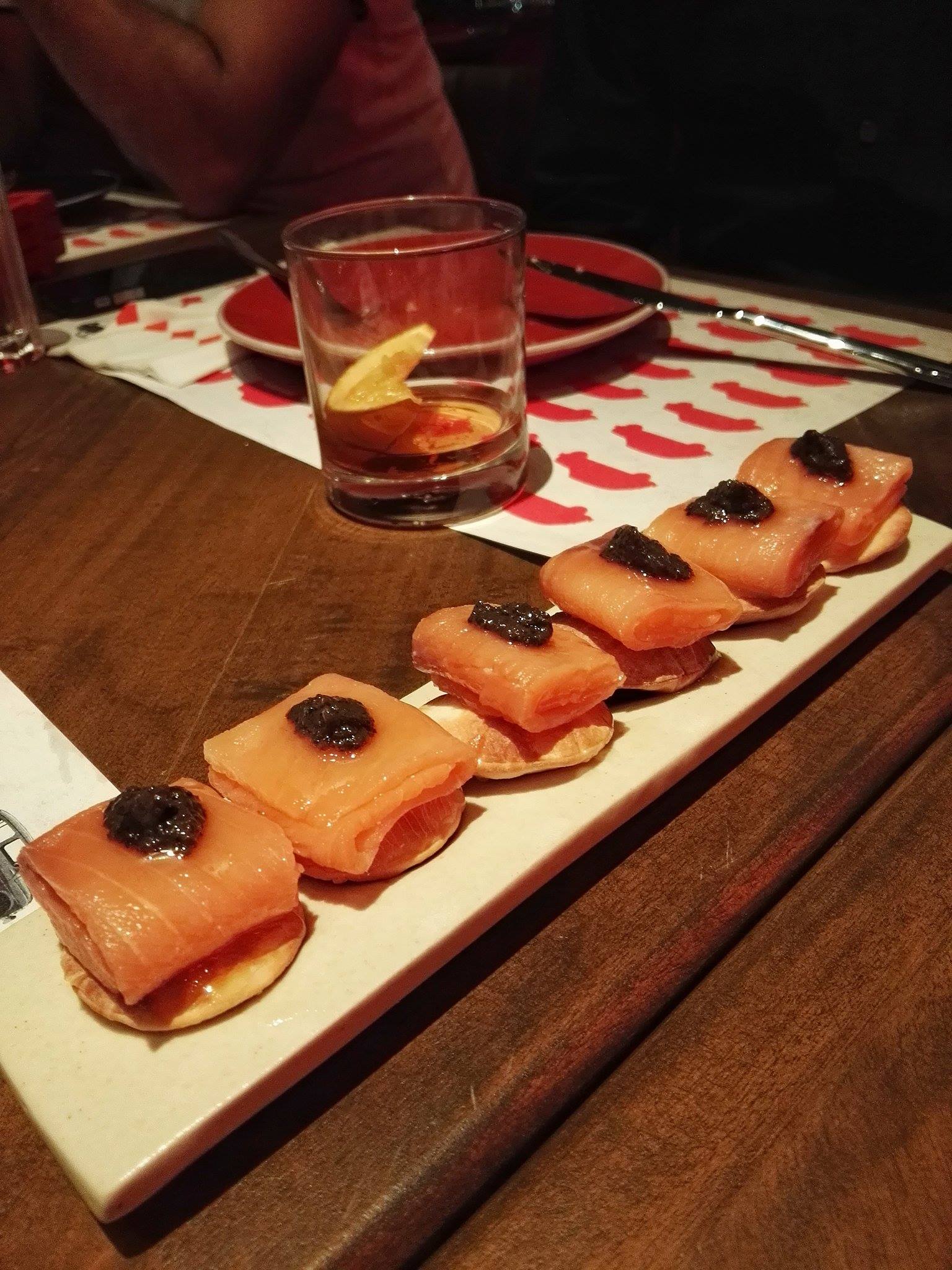 Salmon TNT: Explosive balik smoked salmon with honey and truffle... BOOM!!! PHP595 -- this is actually his signature and one of Willy's standout dishes in El Willy in Shanghai!