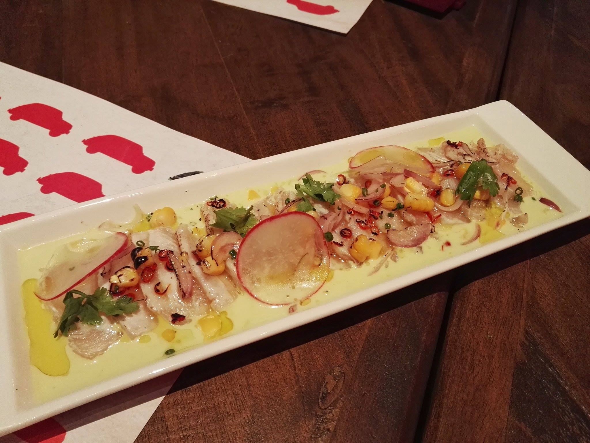 Tiradito de pescado blanco: tanigue tiradito in a Peruvian marinade (PHP295)