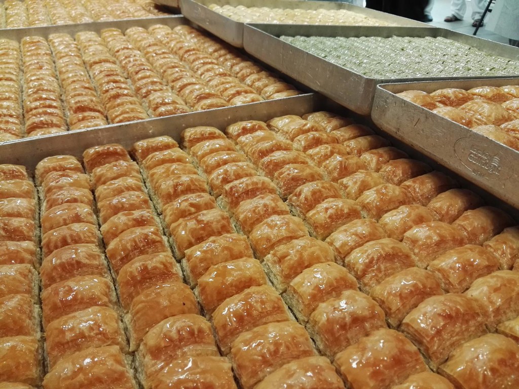 The finished products: glistening baklavas at Karaköy Güllüoğlu