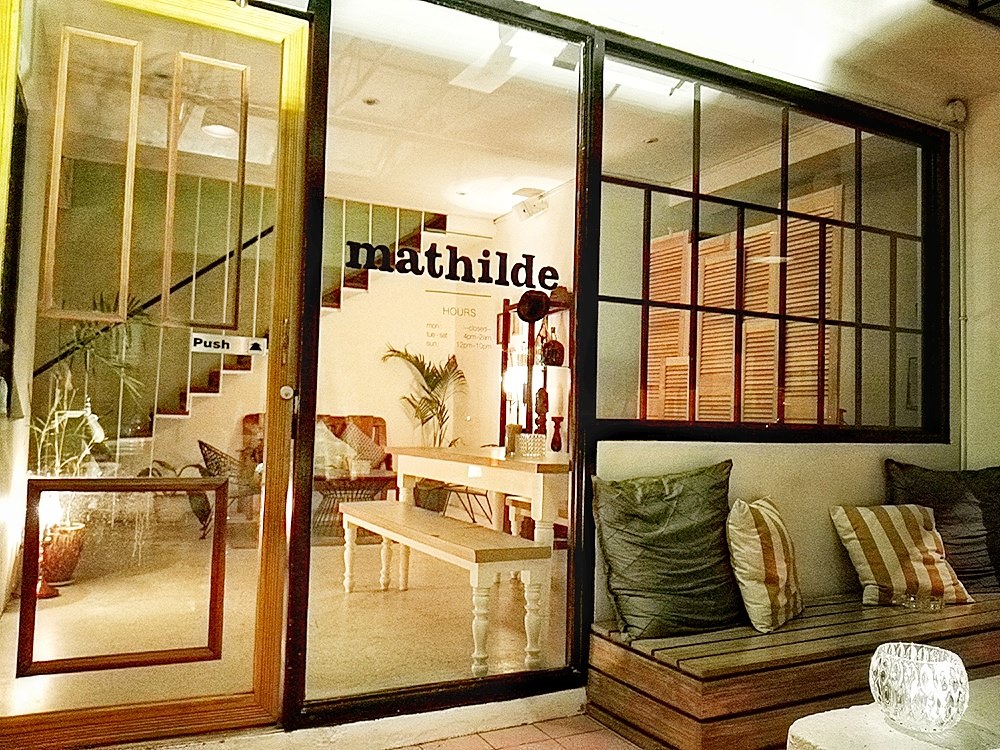 Beautiful interiors at Bar Mathilde make you feel like you're entering a friend's home