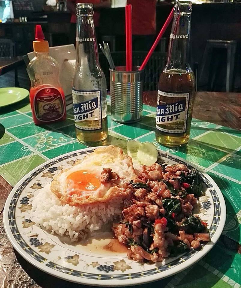Crying Tiger, Poblacion, Makati, Philippines- Thai Basil Chicken with Fried Egg