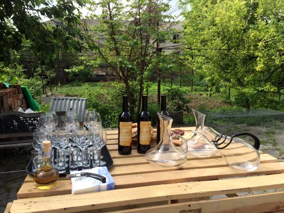 Wine-tasting directly at their garden!