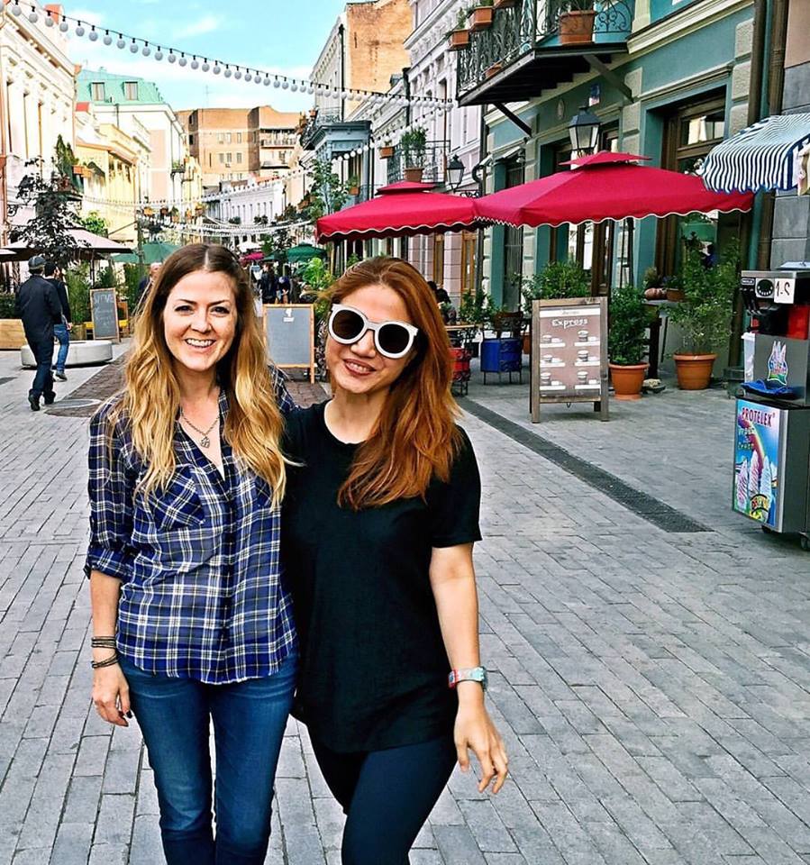 At a modern side of Tbilisi with fellow world traveler Juliana Dever (Clever Dever Wherever) at Davit Agmashenebeli is a colorful, pedestrian-only thoroughfare that was just completed last September 2016, lined with with restaurants, cafes and wine bars.