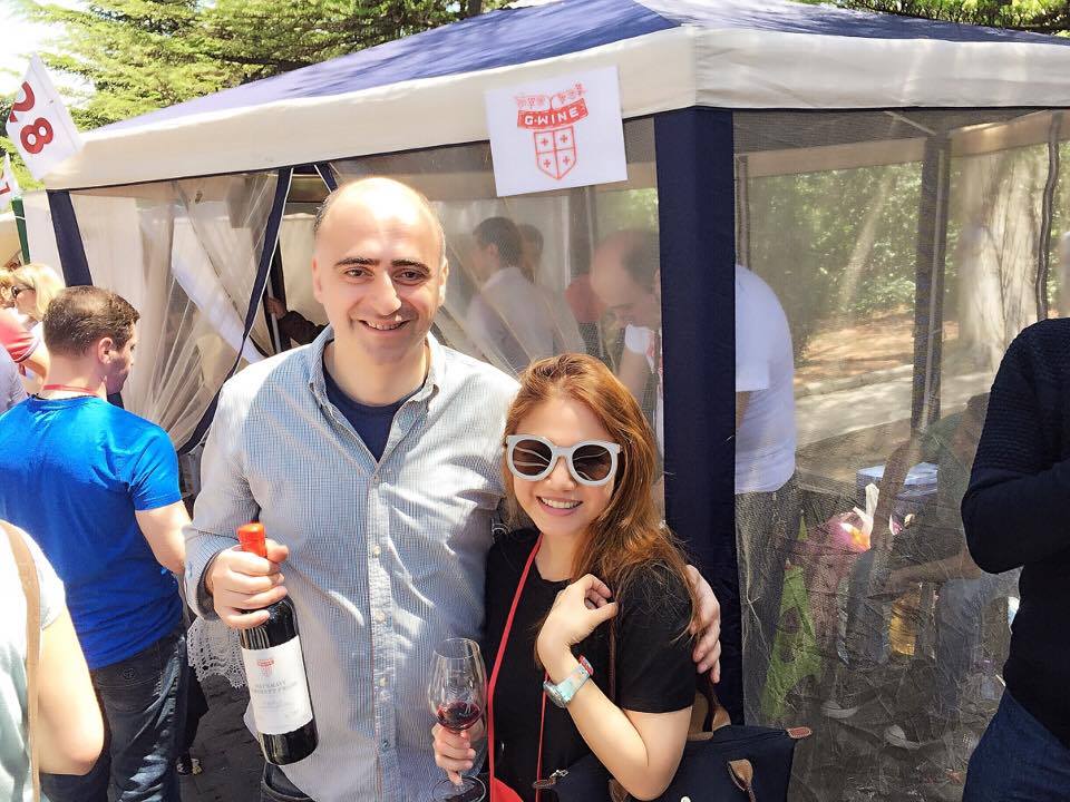 With Giorgi Muchaidze of G Wine, who I met through a mutual Filipina friend, Liza Makinano.