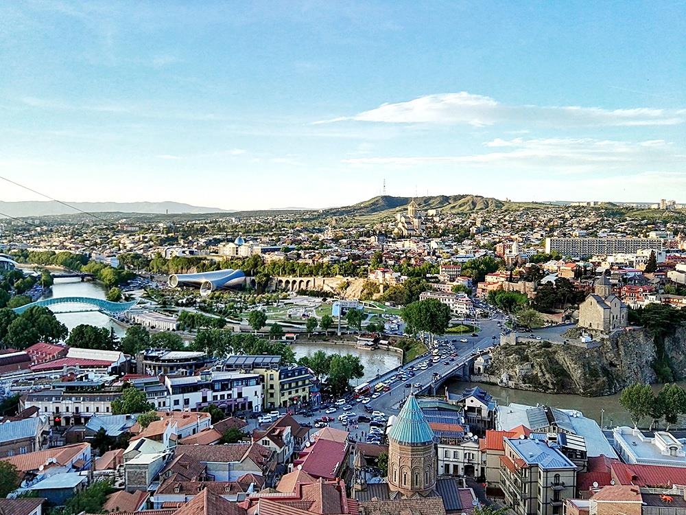 Tbilisi- a contrast of old and modern- taken from Narikala Fortress (Photo by Cheryl Tiu)