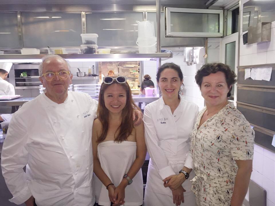 A beautiful family affair: Juan Mari Arzak with daughters Elena Arzak and Marta Arzak (who works at the Guggenheim Museum Bilbao- I met her there, what a small world!)