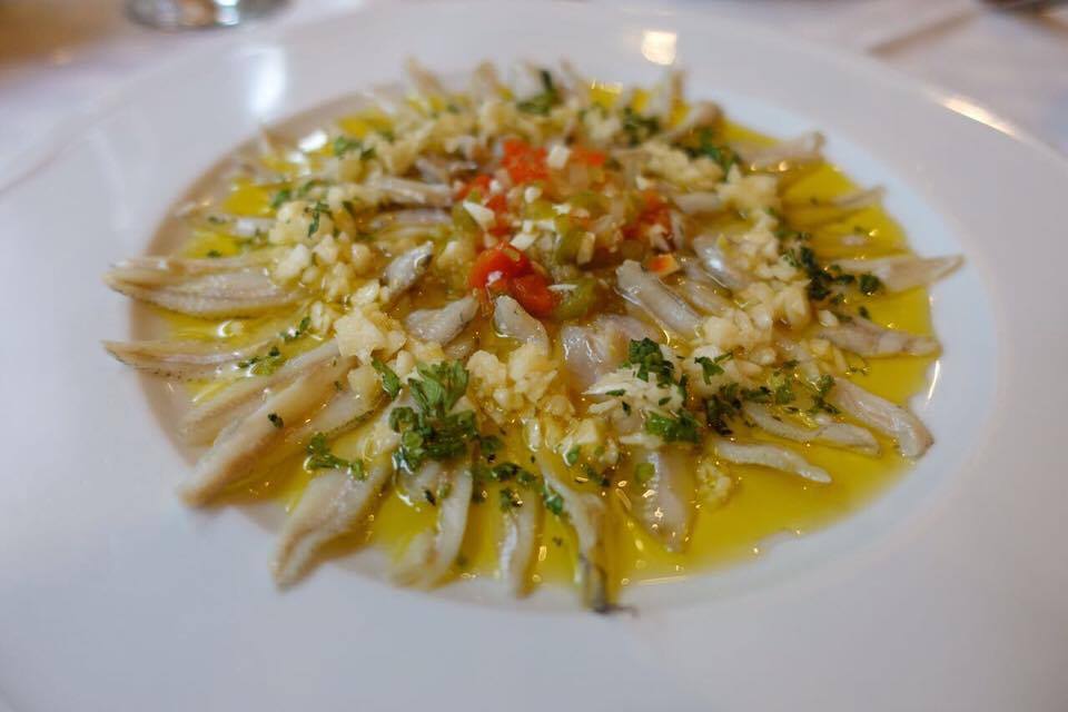 Boquerones: fresh anchovies marinated in garlic, vinegar and extra virgin olive oil (Photo by Jin Perez)