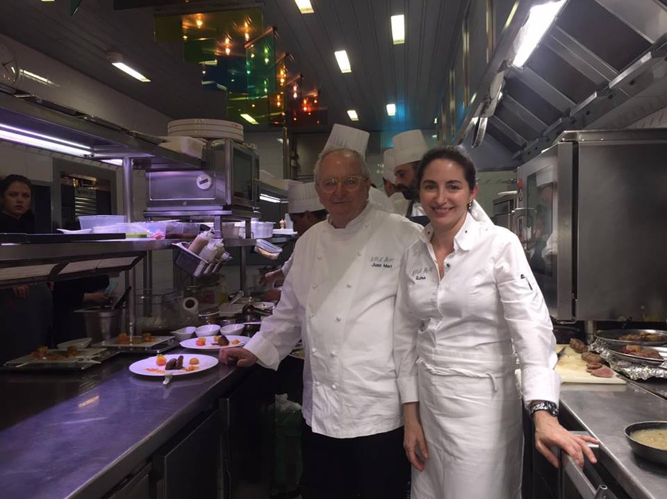 The incredible father-and-daughter tandem at Arzak: Juan Mari and Elena in the kitchen (Photo by Cheryl Tiu)